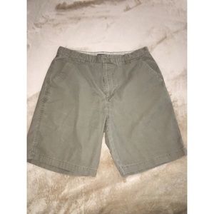 Docker’s dark khaki / brown flat front shorts